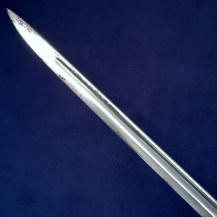 British Lee Enfield 1907 Pattern Bayonet, Chromed with Unusual Reverse Seam Scabbard 9